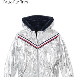 Tommy Hilfiger metallic jacket in size 8/10